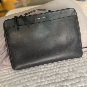Burberry leather briefcase